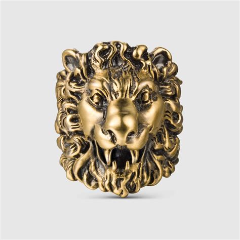 men's gucci lion necklace|female gucci lion ring.